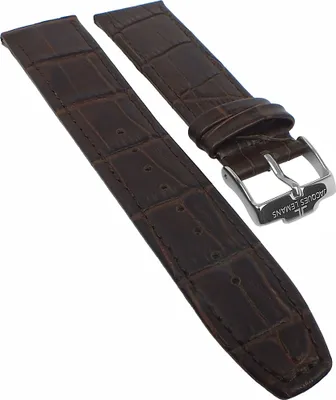 Produktbild von Jacques Lemans | Uhrenarmband Leder 22mm braun Kroko-Prägung | 1-1542