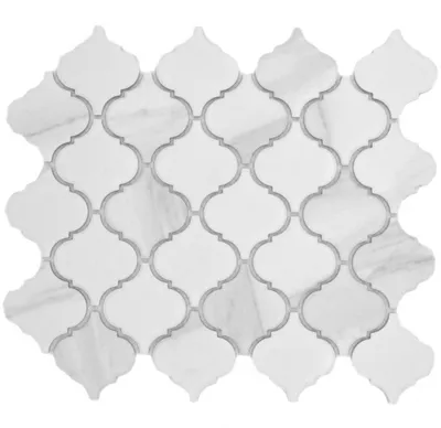 Produktbild von Keramikmosaik weiß matt Steinoptik Mosaikfliese Küchenwand Fliesenspiegel Bad Duschwand MOS13-0201_f