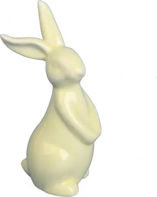 Zdjęcie produktu dla Zajączek Ceramiczny Figurka Stojąca  15 Cm Żółta