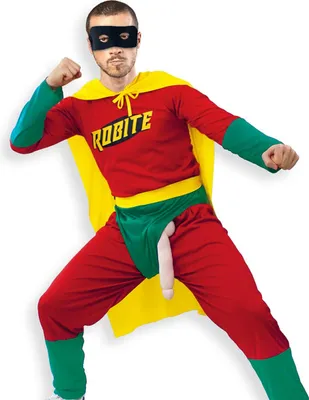 Image de Costume Robite homme humour rouge-vert-jaune - taille unique