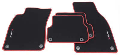 Produktbild von Fußmatten Sportline passend für Audi A6 4F Avant Kombi Limo S-Line 2006-2011, Bandeinfassung:Rot