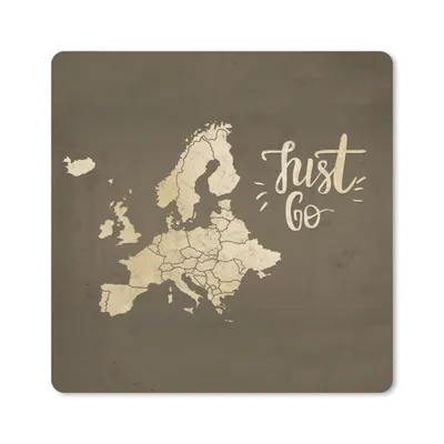 Produktbild von MuchoWow® Mauspad Mousepad Karten - Europa - Vintage - Zitate 30x30 cm - Mousepads - Maus Mat - Pad - Mausunterlage - Gaming