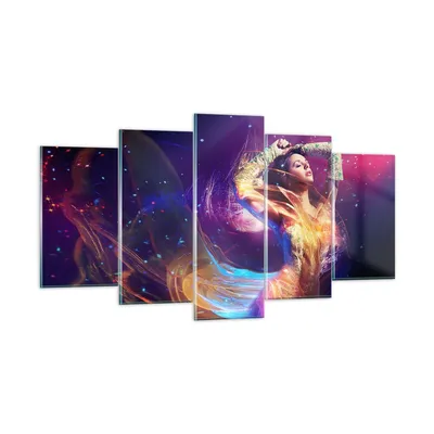 Produktbild von Bilder auf glas - Schönheit Disco Mode Make-up - 160x85cm - Glasbilder - Wandbilder - Kunstdruck - zum Aufhängen bereit - Wanddekoration aus Glas - Glas Bilder - Wandbild auf Glas - GEA160x85-2143