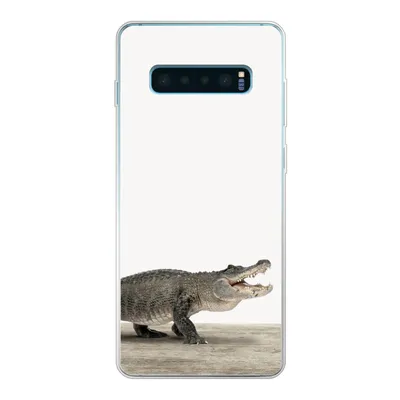 Produktbild von MuchoWow® Handyhülle Schutzhülle Hülle für Samsung Galaxy S10 Plus Kinder - Krokodil - Junge - Kinder - Mädchen Silikon Softcase Handy Hülle - Schutzhülle