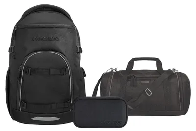 Produktbild von Coocazoo, Schulrucksack-Set BYTE Black Coal 3-teilig, ab 5. Klasse