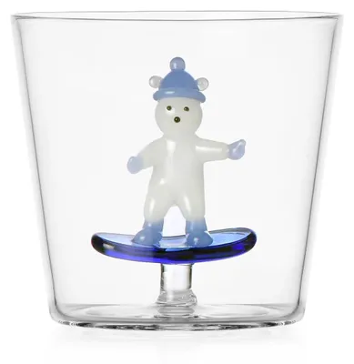 Tumbler Snow Games, 30 cl, Borosilikatglas, handgefertigt