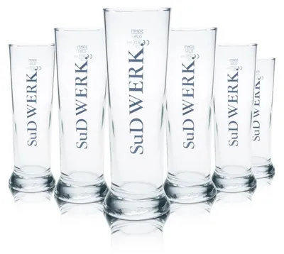 Produktbild von 6x Sudwerk Bierglas 0,25l Pokalglas Tulpe Gläser Set Brauerei Gastro Geeicht