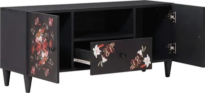 Image de vidaXL Armoires de rangement Multicolore 105 x 33,5 x 46 cm Bois massif Mango