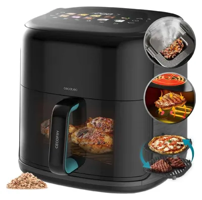 Zdjęcie produktu dla Cecotec Cecofry&Grill Smokin'Prime 8500, Frytkownica na gorące powietrze, 8,5 l, 40 °C, 200 °C, Pojedyńczy, Czarny