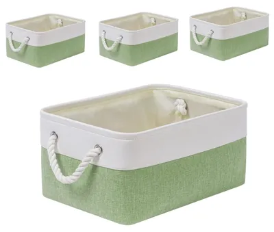 Obrázek produktu pro Velké, robustní úložné boxy s rukojeťmi – sada 4 kusů, vhodné pro oblečení a hračky