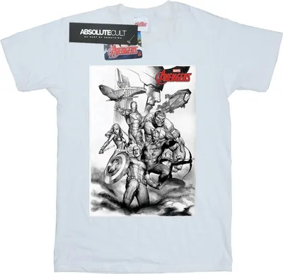 Produktbild von Marvel - "Avengers Assemble" T-Shirt für Herren BI5350 (M) (Weiß)