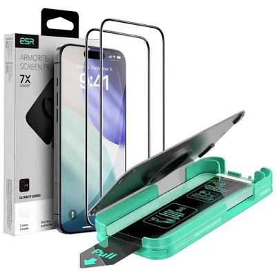 Zdjęcie produktu dla ESR Protector UltraFit (2 pack) Szkło do iPhone 16 Pro iPhone 17 - czarne