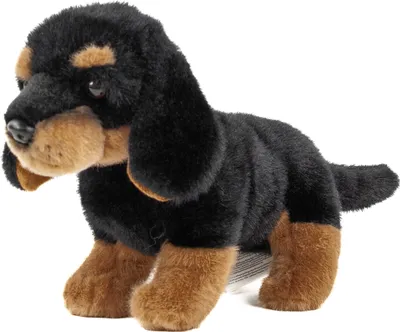Produktbild von Kuscheltier Hund Dackel 23 cm stehend schwarz/braun