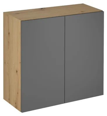 Obrázek produktu pro Horní kuchyňská skříňka VALEN - šířka 80 cm, dub artisan / šedá