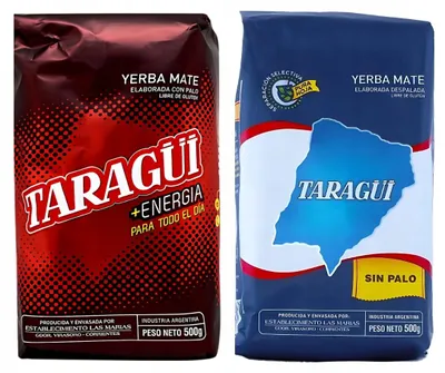 Imagen del producto de Pack Yerba Mate Taragüi 1 kg – Energía 500 g + Sin Palo 500 g – intensa, sin palo