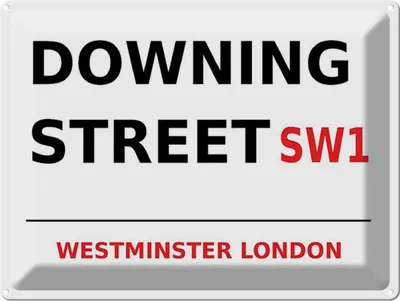 Produktbild von vianmo Blechschild 30x40 cm London Westminster downing Street SW1