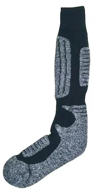 Produktbild von Skisocken Uni Herren Damen – Thermo Skistrümpfe lang & gepolstert – Wolle-Mix         , Farbe:Schwarz, Größe Socken & Strumpfhosen Erwachsene:43-46