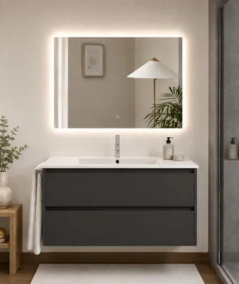 ORIGEN BATH IBIZA Badmöbel mit Waschbecken 90x45 cm, Graphit