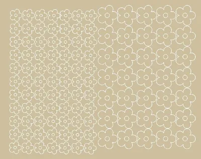 Produktbild von Aufkleber für Fahrradhelme, Blumen, 112 Stück, beige glänzend