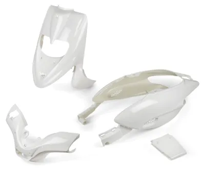 Imagen del producto de Kit de carrocería STR8 de 5 piezas, color blanco, para Gilera Stalker