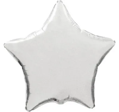 Zdjęcie produktu dla Balon foliowy gwiazdka, srebrna, 46 cm