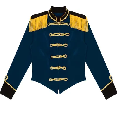 Produktbild von Damen Kurzjacke Samt Blazer Gr. S Jäckchen Showman Ringmaster Kostüm Zirkus Cosplay Outerwear Party Karneval Halloween Fasching