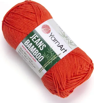 Produktbild von Yarn Art Jeans Bamboo 141 Reddish Orange Strickgarn