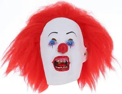 Image de It (1990) - Masque '" '"Pennywise"" - Hommes/femmes Unie SM334 (Taille unique) (Orange/Blanc/Rouge)