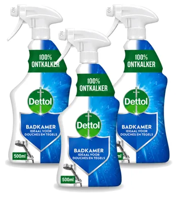 Produktbild von 3 x Dettol Power Badkamerreiniger Spray 500ml - Vorteilspackung - 3 Stücke