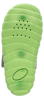 Produktbild von Fischer Kinder Hausschuh Klett Baumwoll-Jersey Aufnäher Jungen , Größe:25 EU, Farbe:Grün