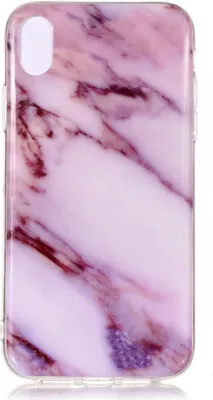 Produktbild von Mobigear Marble iPhone XS Max Hülle Flexibles TPU Backcover - Lila
