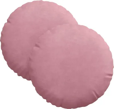 Produktbild von vidaXL Sitzkissen 2 stk. Samt Rosa Ø30 x 13 cm
