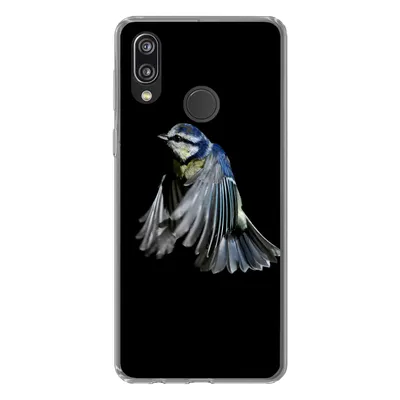 Produktbild von MuchoWow® Handyhülle Schutzhülle Hülle für Huawei P20 Lite (2020) Vögel - Federn - Schwarz Silikon Softcase Handy Hülle - Kartenhalter