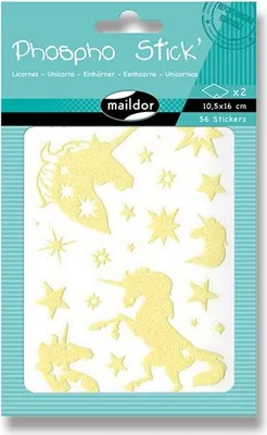 Zdjęcie produktu dla Naklejki Maildor Initial Phospho Unicorns