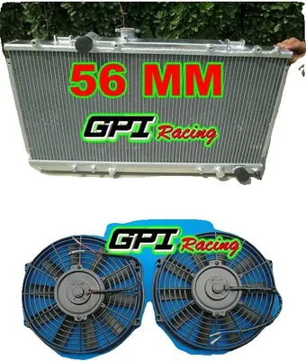 Productafbeelding van Radiator, aluminium, kernafmetingen: hoogte 325 mm x breedte 710 mm x diepte 56 mm, totale afmetingen: hoogte 390 mm x breedte 723 mm x diepte 68 mm, inlaat/uitlaat afmetingen: 31 mm/31 mm, 2 rijen