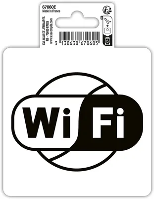 Produktbild von Exacompta Hinweisschild selbstklebend, PVC, Wifi 10 cm - Schwarz - 67060E