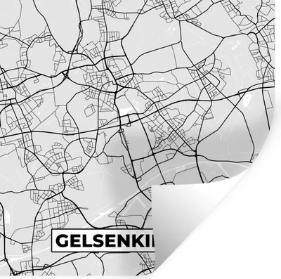Produktbild von MuchoWow® Wandtattoo Wandsticker Wandaufkleber Deutschland - Stadtplan - Gelsenkirchen - Karte 100x100 cm Selbstklebend und Repositionierbar - Wierderverwendbar - Selbstklebend