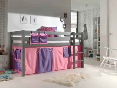 Produktbild von Vipack Spielbett Pino, inkl. Rolllattenrost, Liegefläche 90 x 200 cm mit Textilset "Bella"