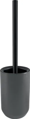 Produktbild von Spirella WC Bürste Toilettenbürste Klobürste "Jaro" Steingut 11 x 41,5 cm - Grau Schwarz