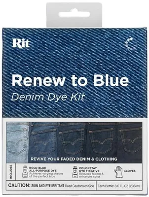 Produktbild von Rit Textilfarbe Set Denim Blau - Kleidung färben und auffrischen