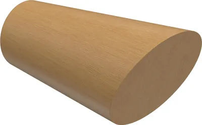 Produktbild von Interdeco Endstücke / Zierabschlüsse für Gardinenstangen mit 20 mm Ø Buche, Typ Bero (Konus Schräge), Pack. 2 Stück