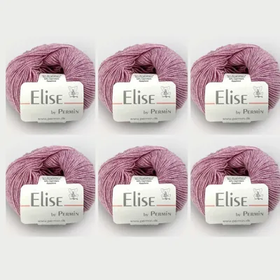 Produktbild von 6x Elise by Permin – s Baumwoll-Kaschmir-Garn (25 g/115 m) (06 Rosa)