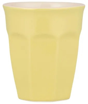 Productafbeelding van Cafe Latte beker, muntgroen, lichtgeel, 200 ml, steengoed, Ib Laursen