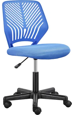 Produktbild von Yaheetech Bürostuhl ohne Armlehnen ergonomisch Schreibtischstuhl Blau