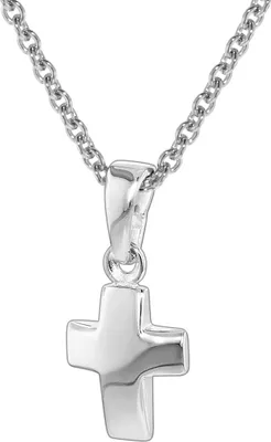 trendor 35787 Silber Kinder-Halskette mit Kreuz-Anhänger 1