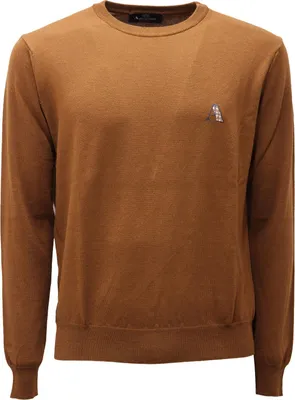 Image de 5334AF maglione uomo AQUASCUTUM pull-over en laine marron clair hommes