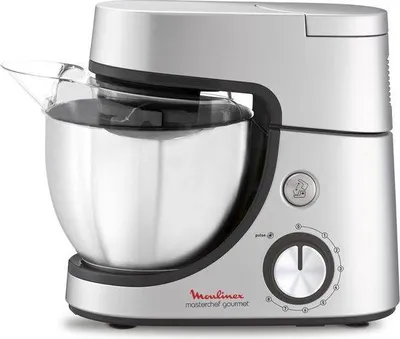 Obrázek produktu pro Moulinex QA519D, 4,6 l, Stříbrná, Knoflíky, Otočné, Tlučení, Mletí, Hnětění, Míchání, 1,8 kg, Nerezová ocel