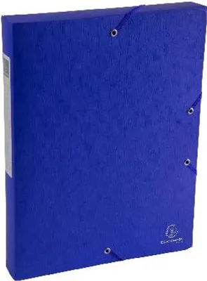 Produktbild von Exacompta 10x Archivboxen Rücken 40mm + Etikett Karton 600g/qm A4 Blau 50812E
