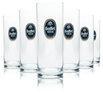 Produktbild von 12x Gaffel Kölsch Bier Glas 0,4l Stange Becher Gläser Köln Kneipe Gastro Bar Alt