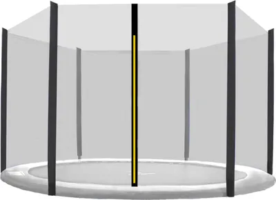 Produktbild von Aga Sicherheitsnetz für Trampolin 250 cm 8 ft für 6 Stangen Schwarzes Netz / Schwarz